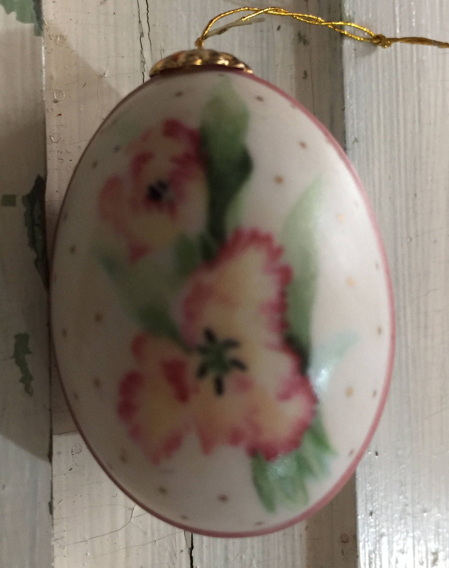 AGC Inc, cute painted mini Easter egg vintage ornament