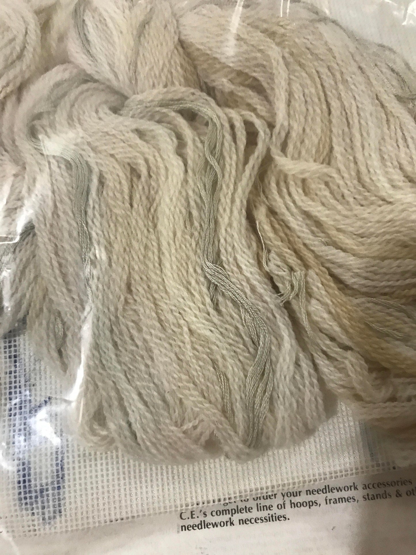 Vintage Creative Expressions Antique White Lace Pillow Needlepoint kit 13" x 14"