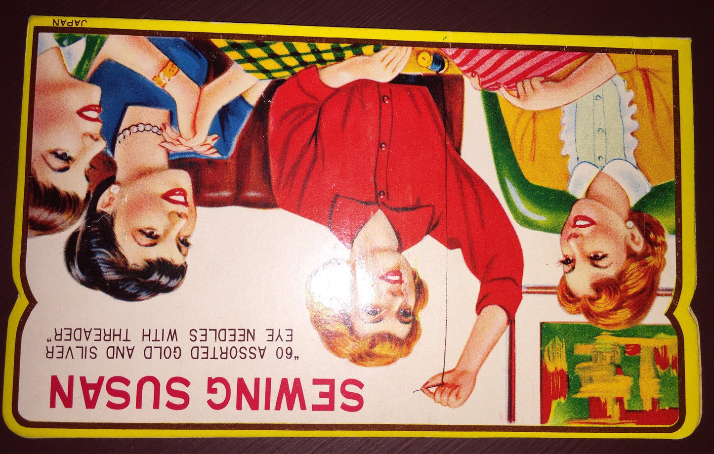 Vintage Sewing Susan Gold and silver needle set without threader and appears to be missing 15 out 60 needles