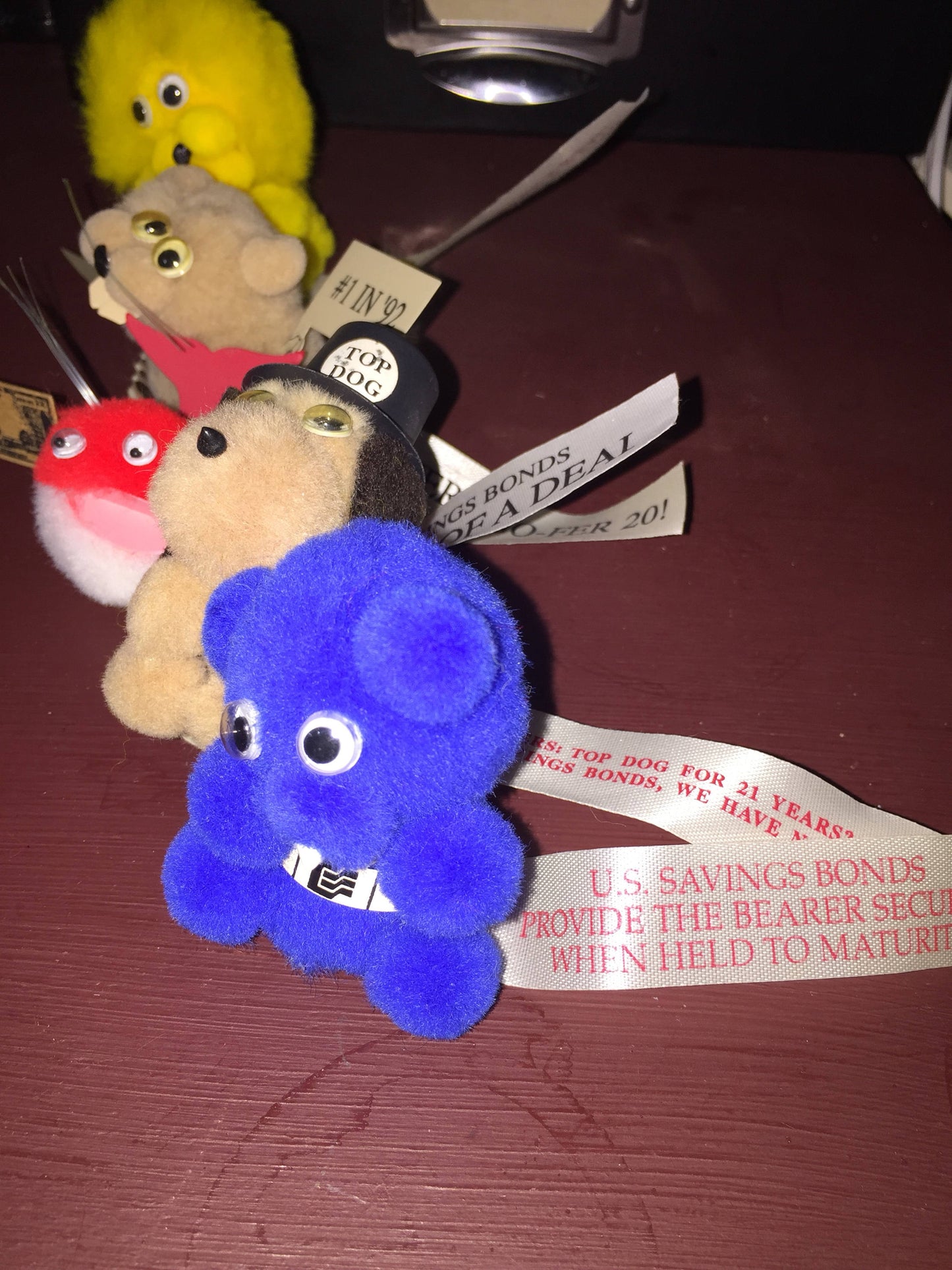 US Savings bond promo, very cute mini plush animal with promotional tags, rare find, Vintage Collectible