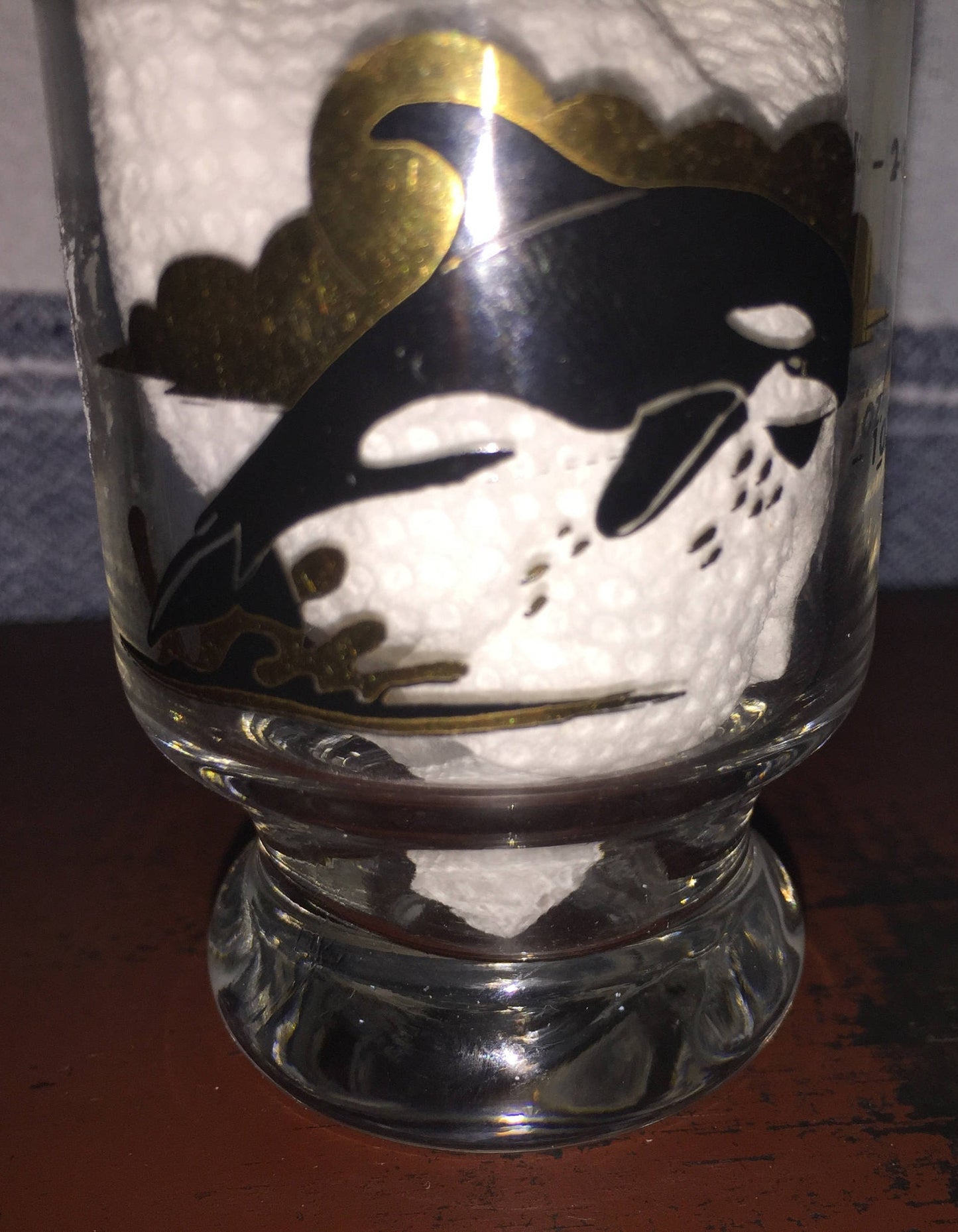 Vintage 1976 Sea World Shot Glass with Shamu & 1 oz and 2 oz Measuring Lines