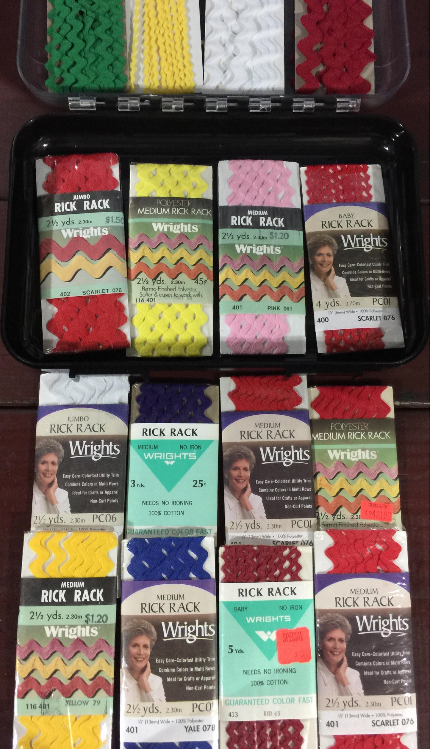 Rick Rack for macking clothes etc. 12 un-opened packs multiple colors see pictures