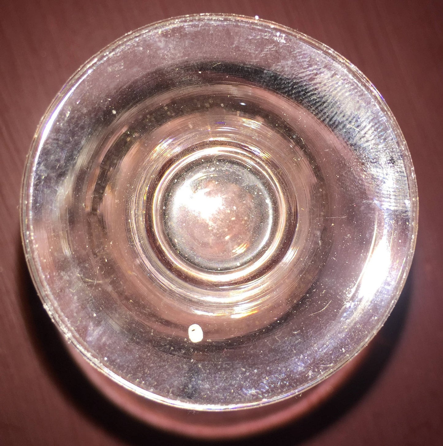 Depression Glass Pink column pattern very cute short stem cordial glass