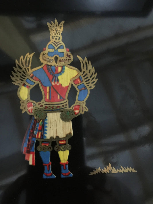 Couroc of Monterey California Hopi "Kachina" Hummingbird Vintage Round 10.5" collectible plate