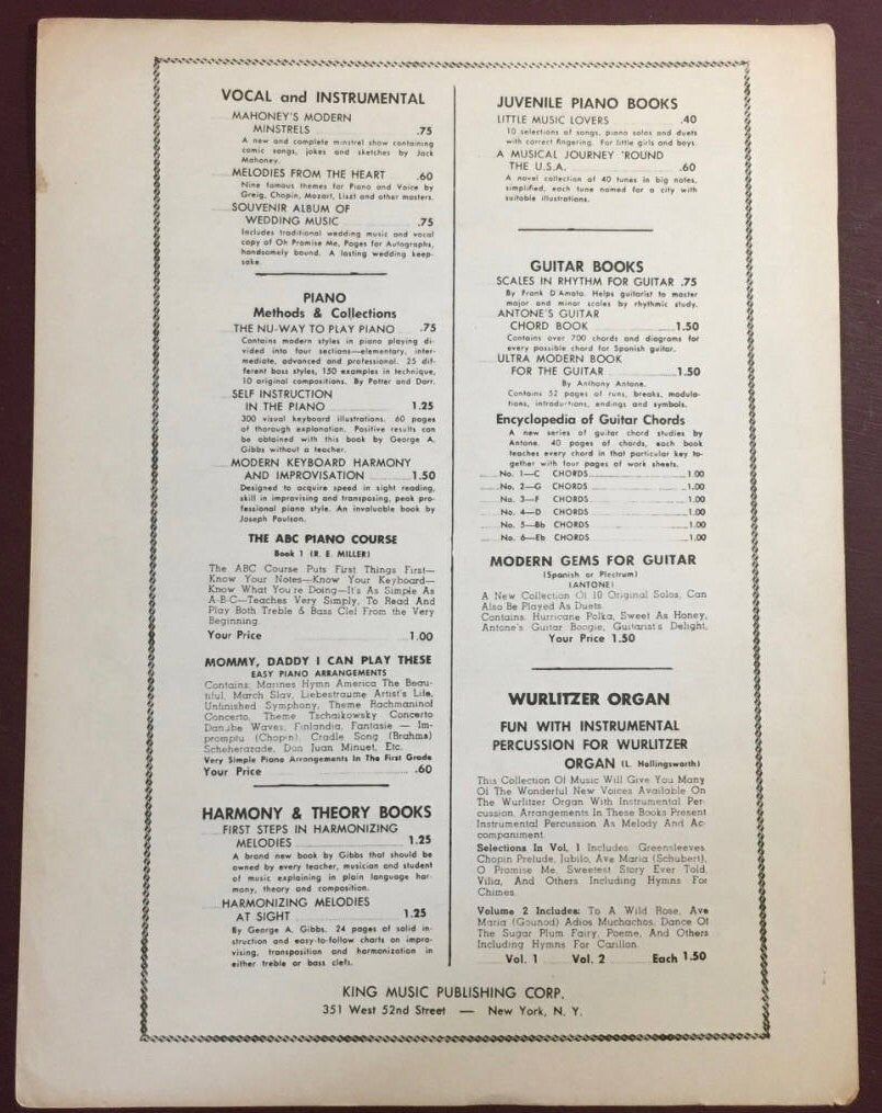 Adeste Fidelis, "O Come All Ye Faithful" Vintage 1954*