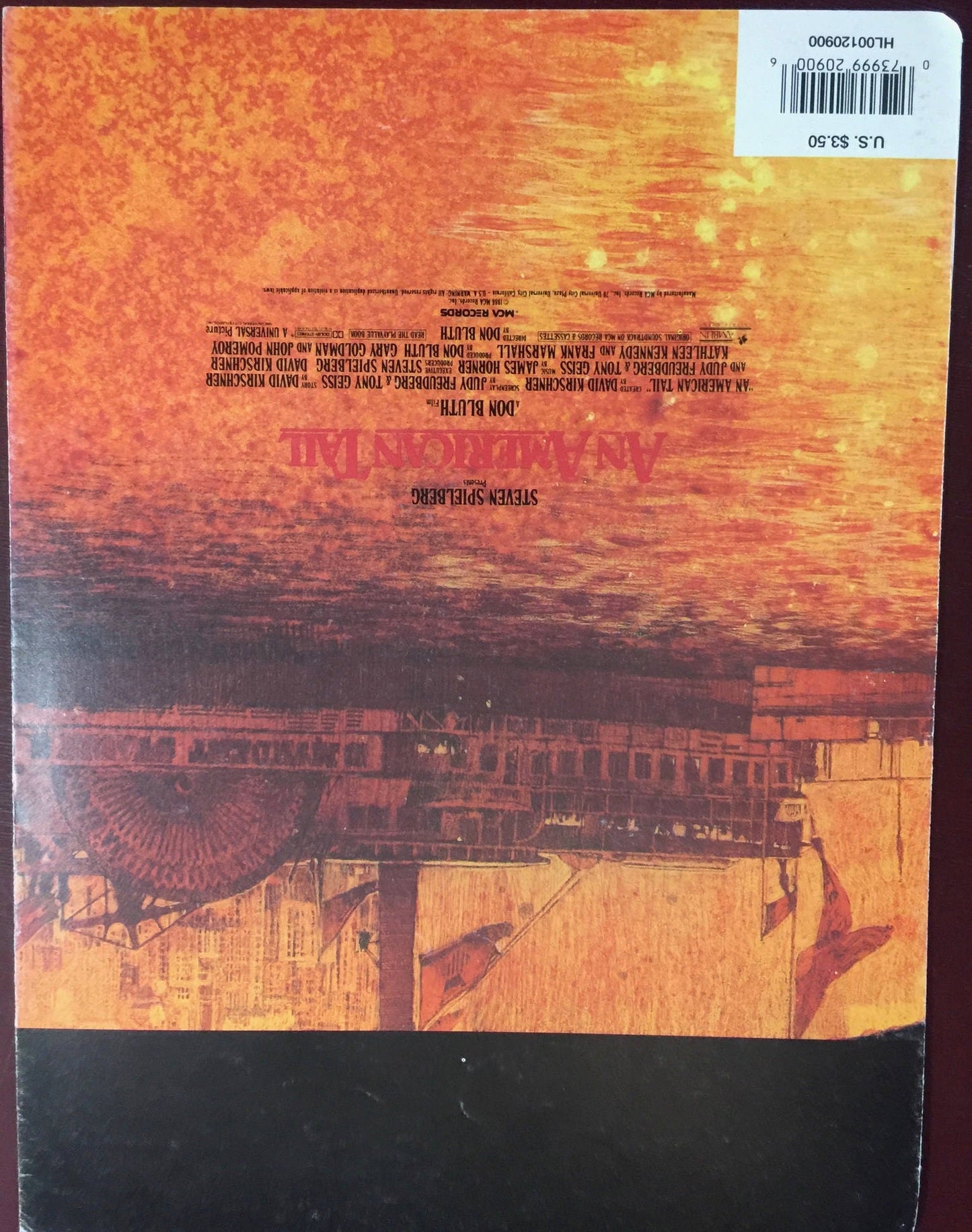 Vintage, 1987, Somewhere Out There, Sheet Music From the Production An American Tail by James Horner, Barry Mann, and Cynthia Weil*