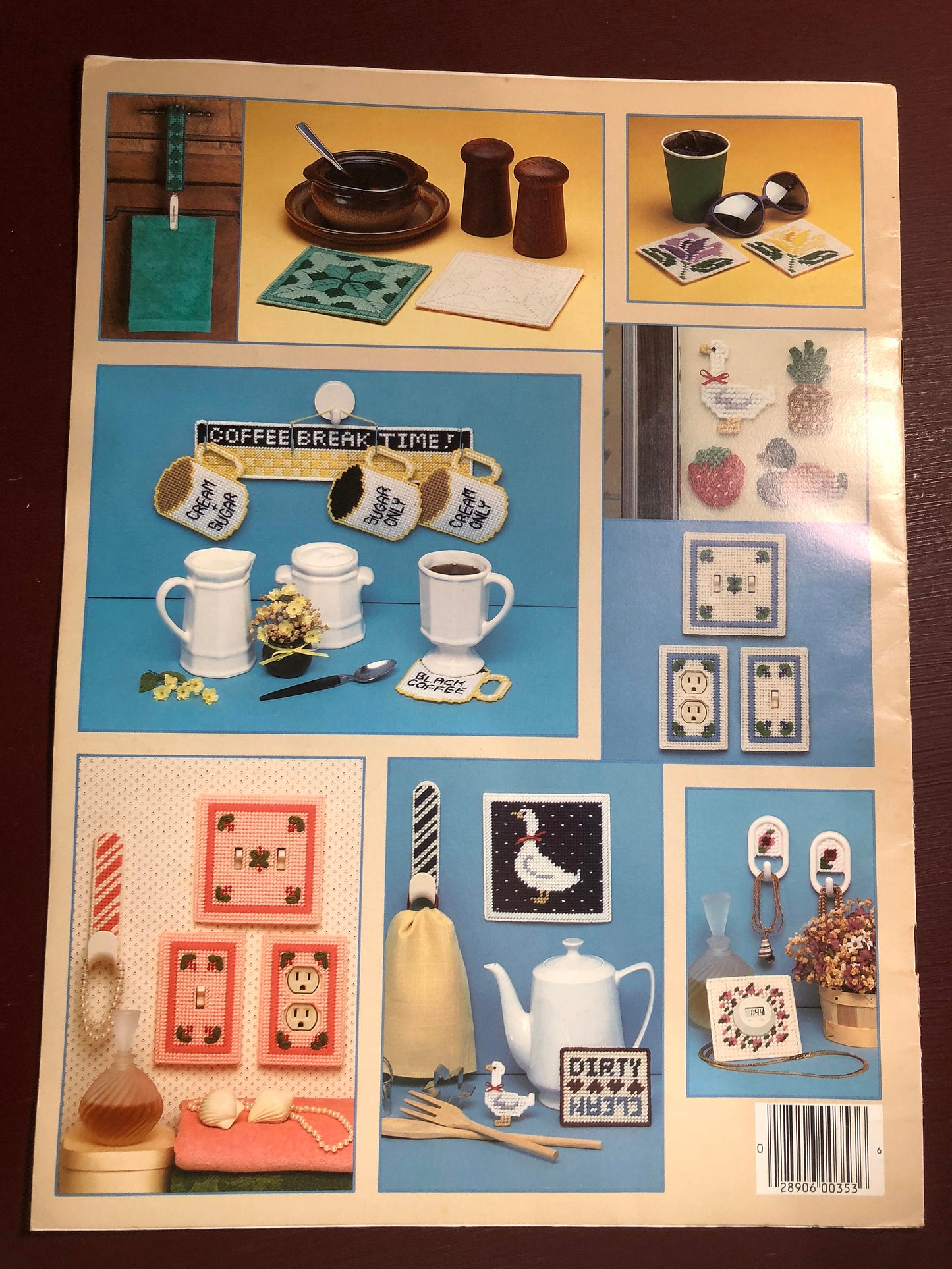 Vintage 1985 Easy Pieces in Plastic Canvas Leisure Arts Leaflet 353