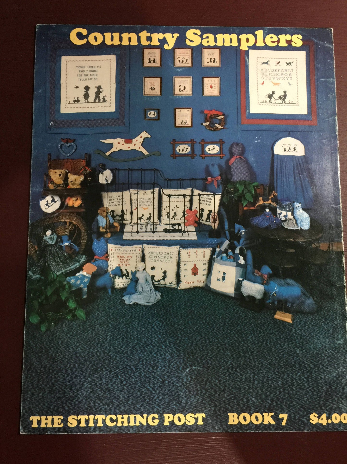 Vintage 1983 The Stitching Post "Country Samplers" Counted Cross Stitch Pattern Book 7