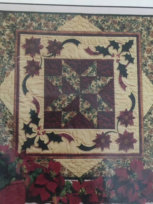 The Four Seasons Series "Winter holly-Days" Easy piecing, fusible applique' design by Judith Hughes Marte