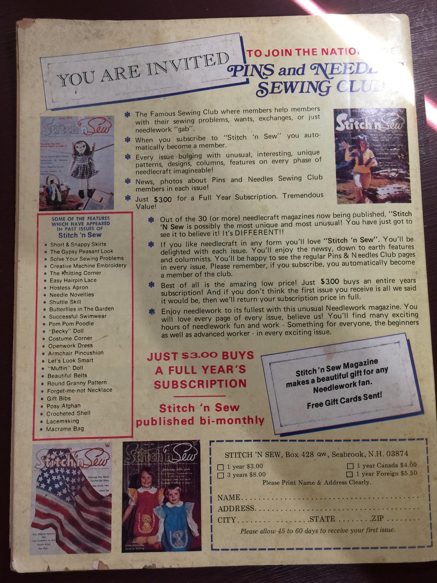 Vintage 1976, June issue, Quilt World, Quilt Pattern magazine