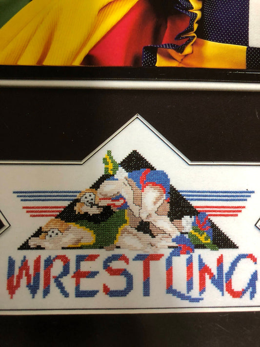 Stoney Creek Collection, Fast action Sports, Athletics, Book 61, Vintage 1989, counted cross, stitch pattern book