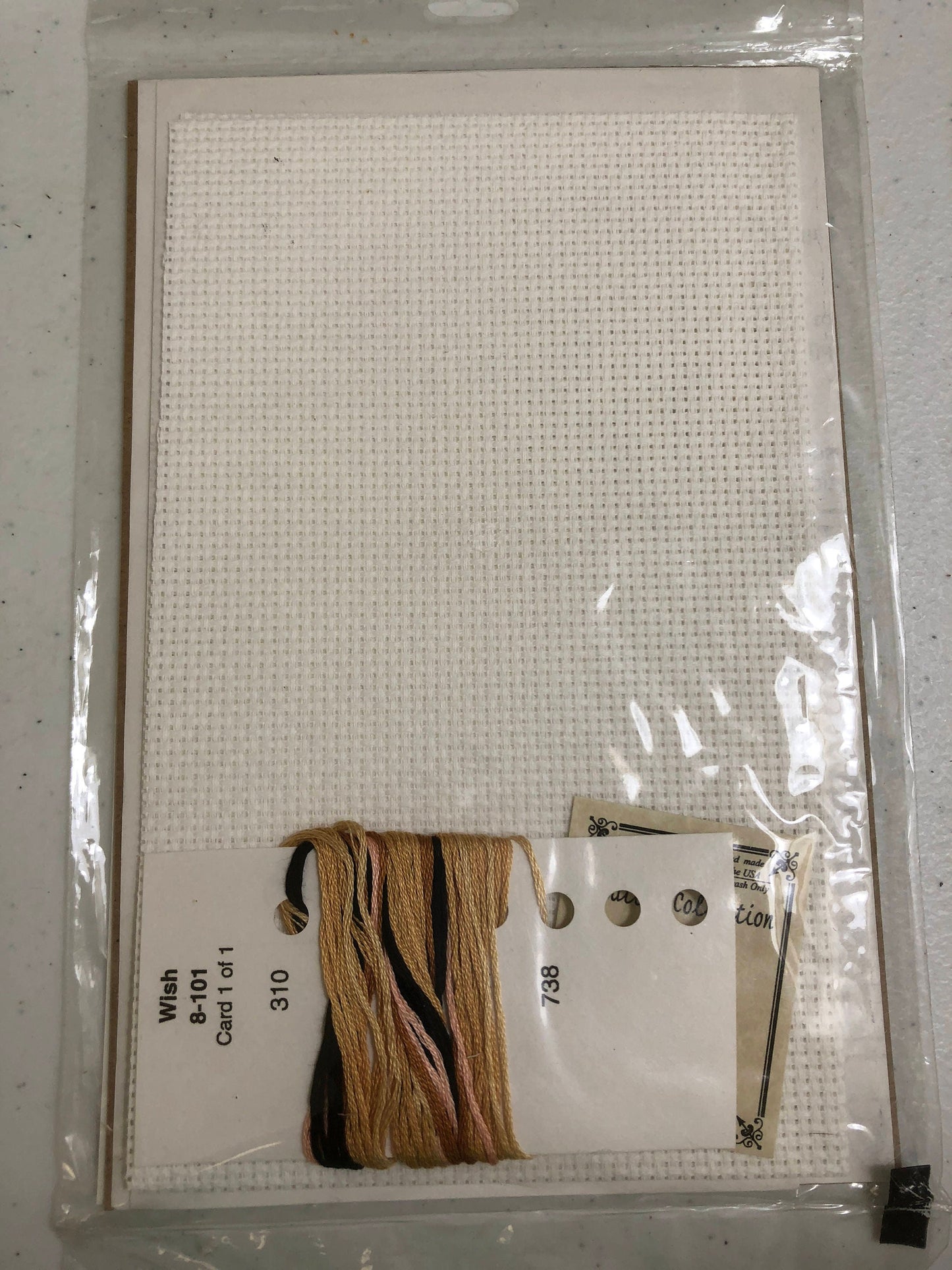 Mini Kidstitch, Wish Upon a Star, The Design Connection, Counted Cross Stitch Kit, 11 Count aida and Floss included, fits 3 by 5 inch frame