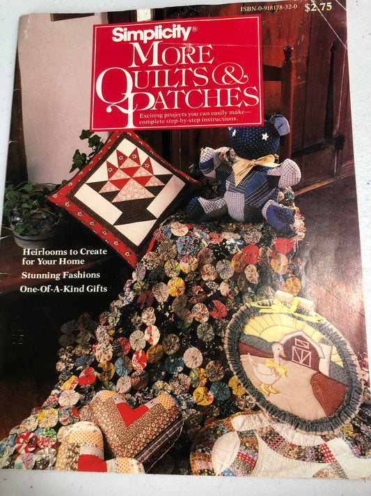 Simplicity, More Quilts and Patches, Exciting projects you can Easily make, Vintage, 1983