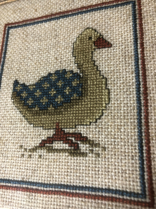 Vintage, Blue Winged, Duck, Nice, Framed, Finished Project