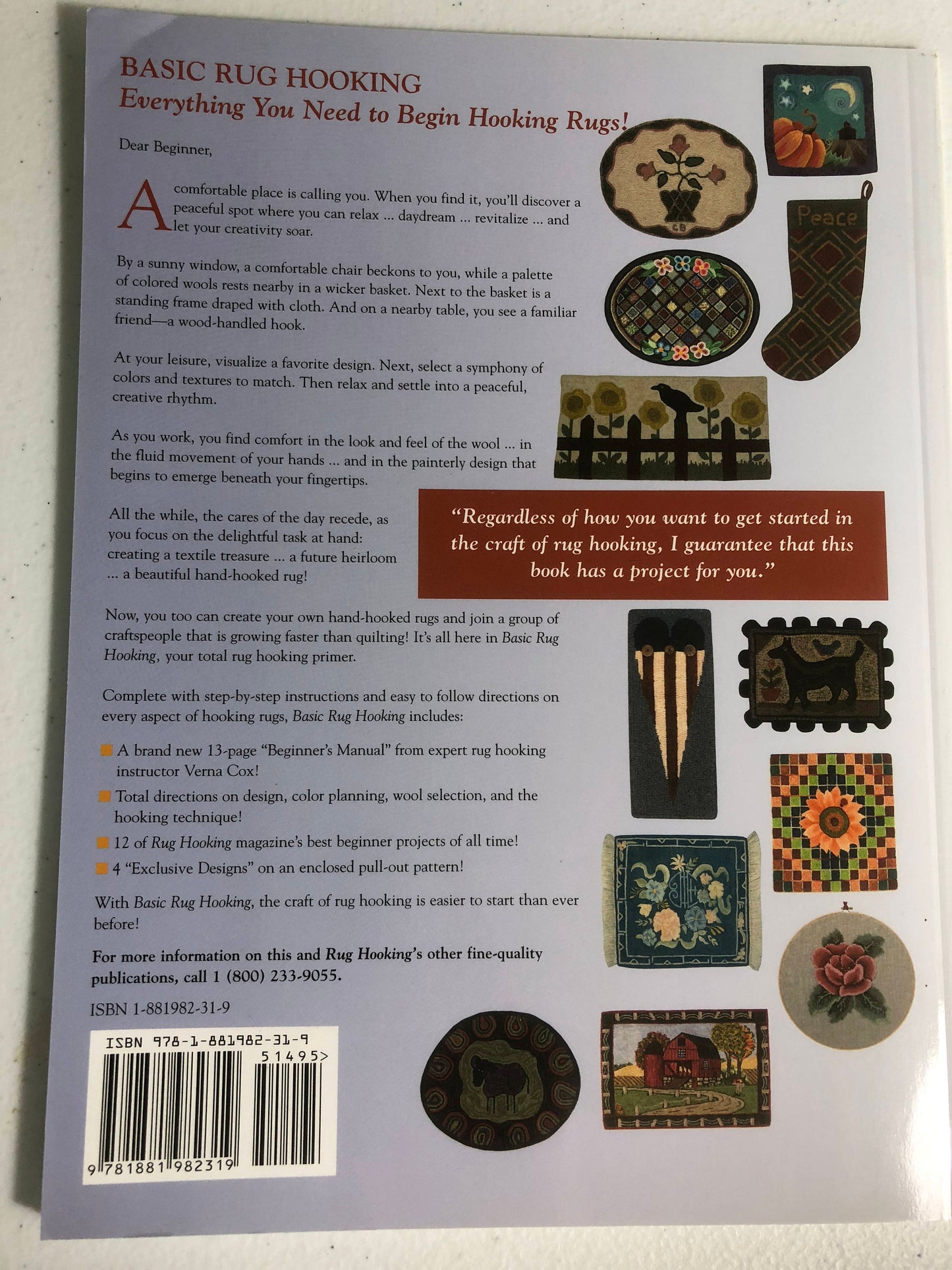 Rug Hooking, Basic Rug Hooking Pattern Book