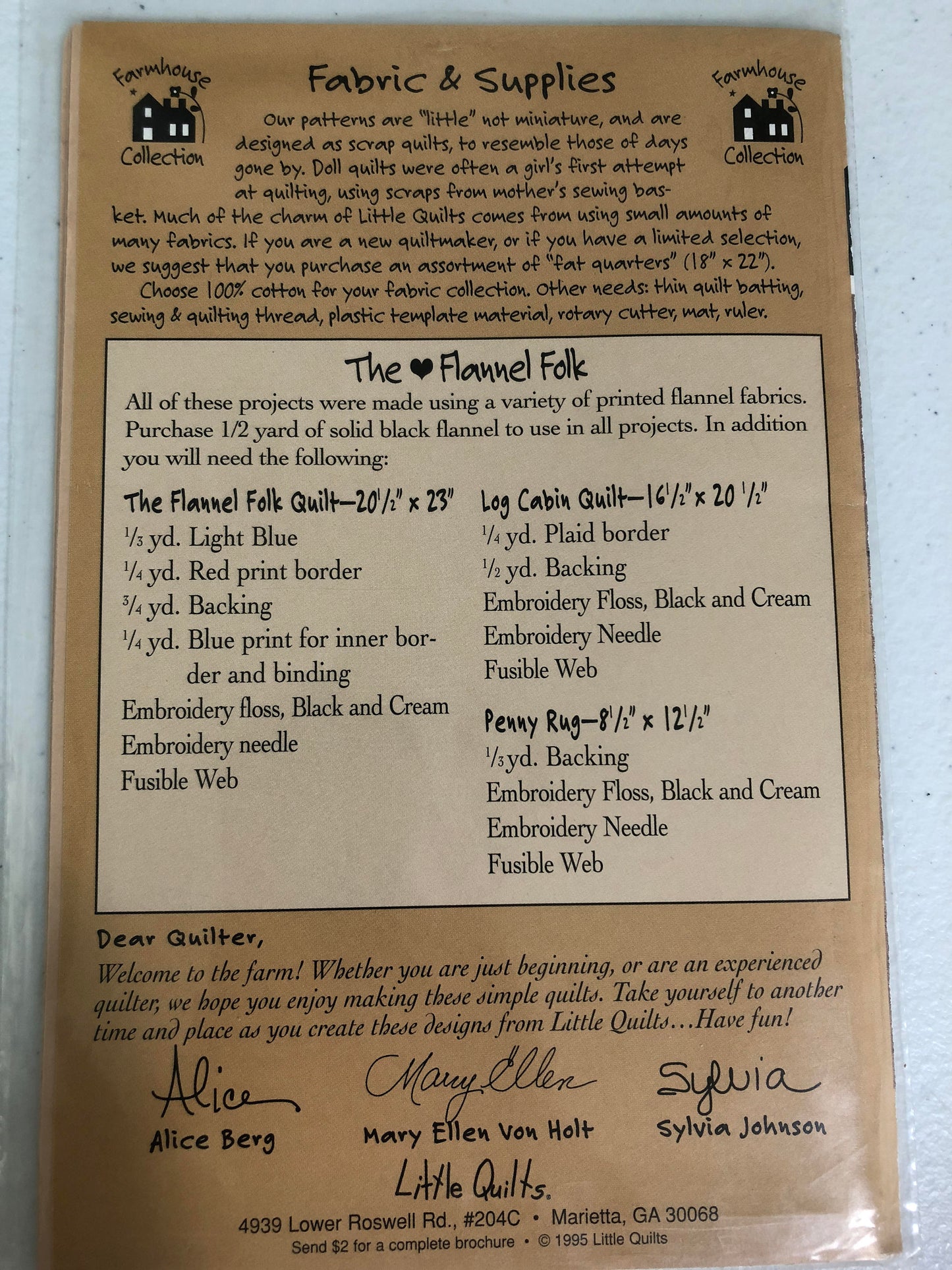 Little Quilts The Flannel Folk Quilt Pattern