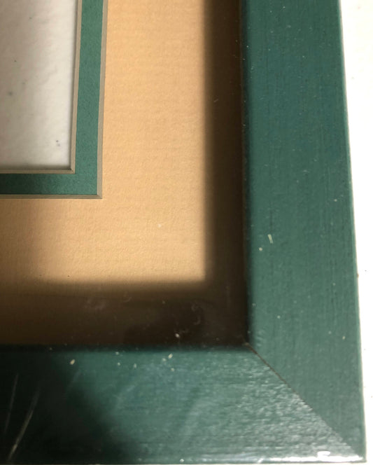 Spruce Color Frame with Double Mat Sandstone / Spruce 8 by 10 inch Nice frame for your project