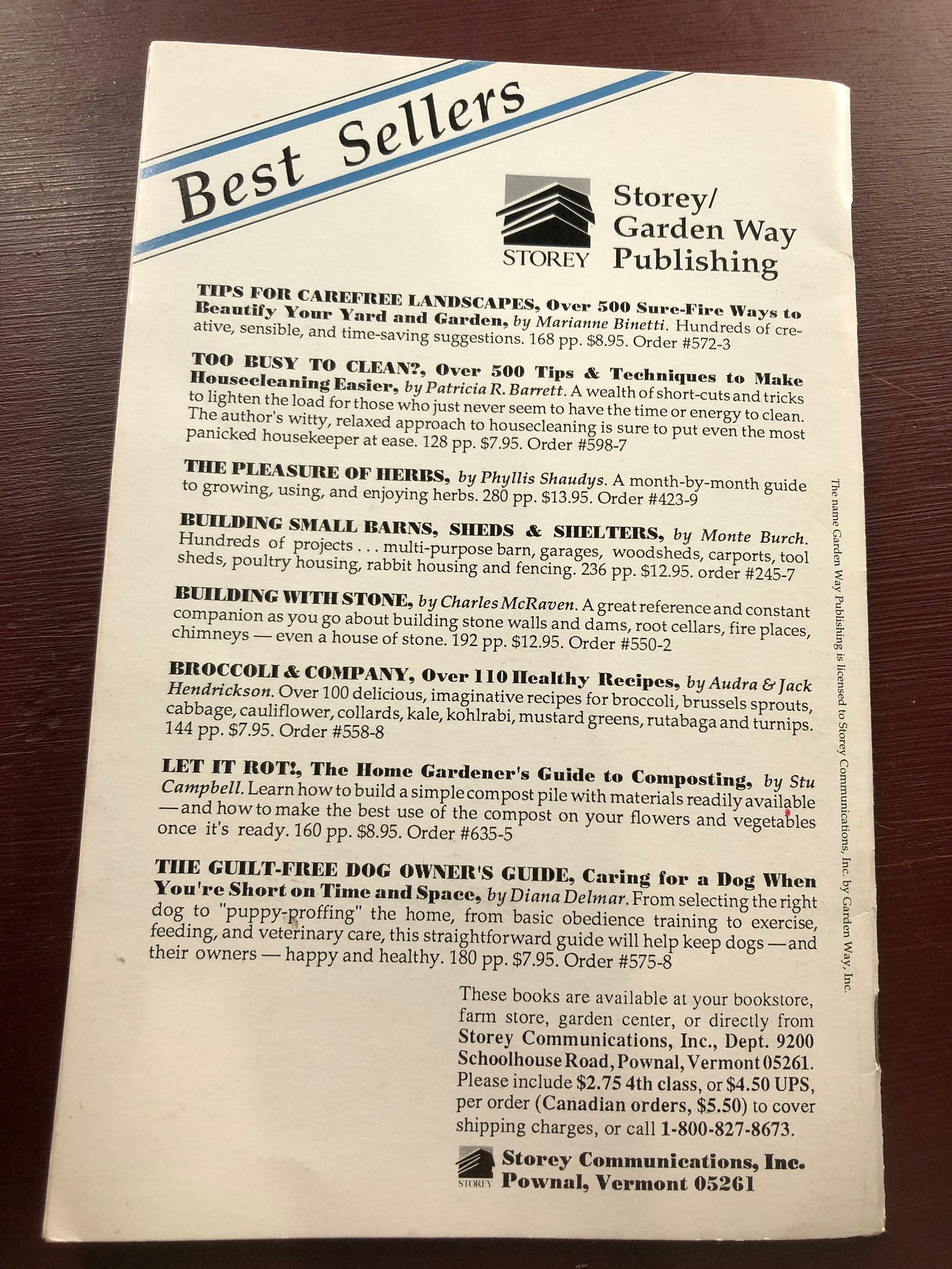 Storey Garden Way Quilting Basics Bulletin A-109 Vintage 1989 Instruction Booklet