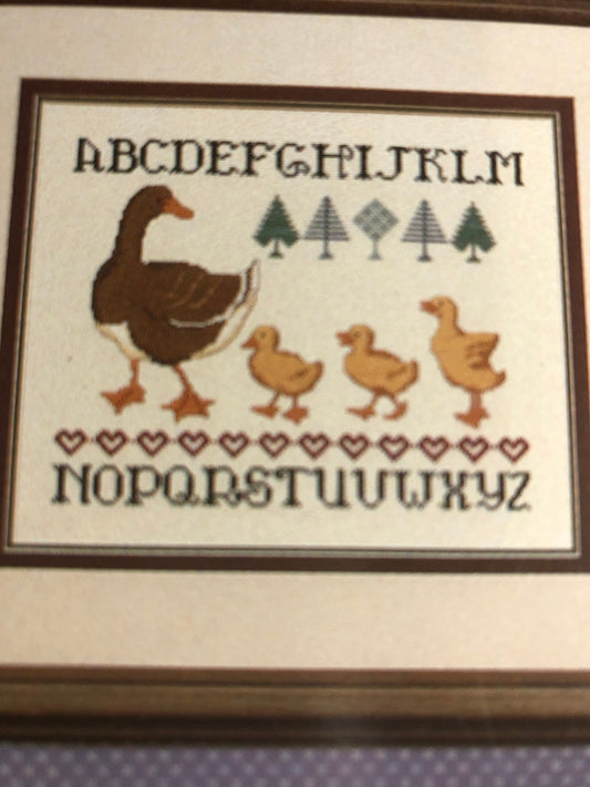 The Cricket Collection, Sampler Geese, Vicki Hastings, No. 5, Vintage 1983, Counted Cross Stitch Pattern Book, Retired Leaflet