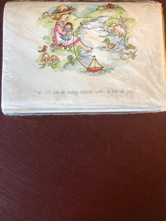 Sharing Sunshine, Vintage Collectible, Note Cards with Envelopes, 4 designs ,12 cards, 3 of each, with envelopes