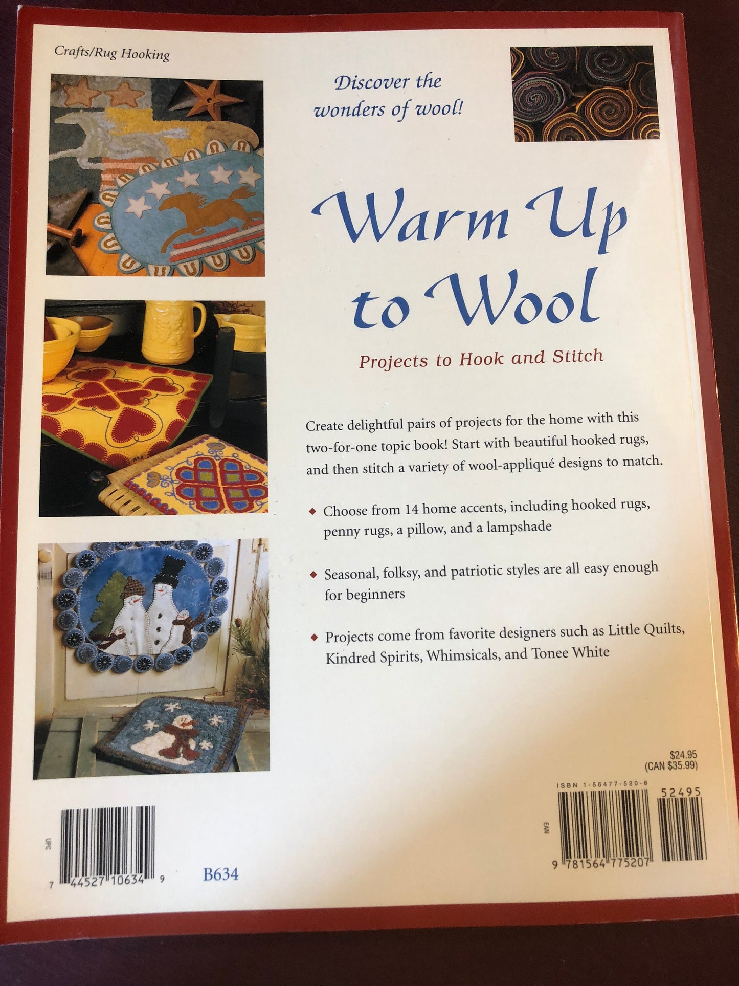 The Patchwork Place, Warm Up To Wool, Projects to Hook and Stitch, Soft Cover Book