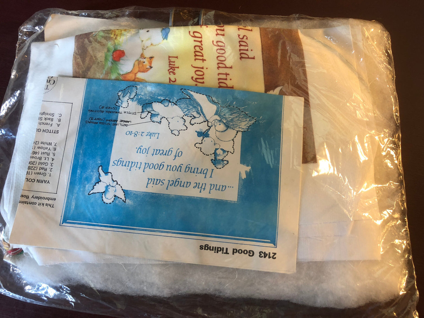 The Creative Circle, Good Tidings, Vintage 1981, Embroidery Kit, 8 by 10 Inches