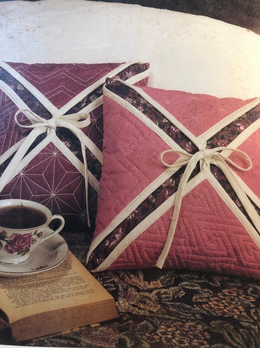 Pfaff Club, Sashiko Pillow Cover, Vintage, Sewing Kit, Fabric and Batting Included