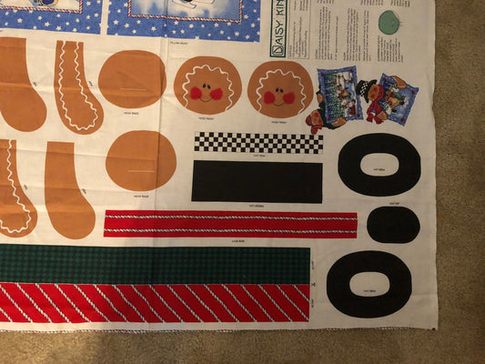 Daisy Kingdom, Gingerbread, Pillow Pals, Fabric Panel