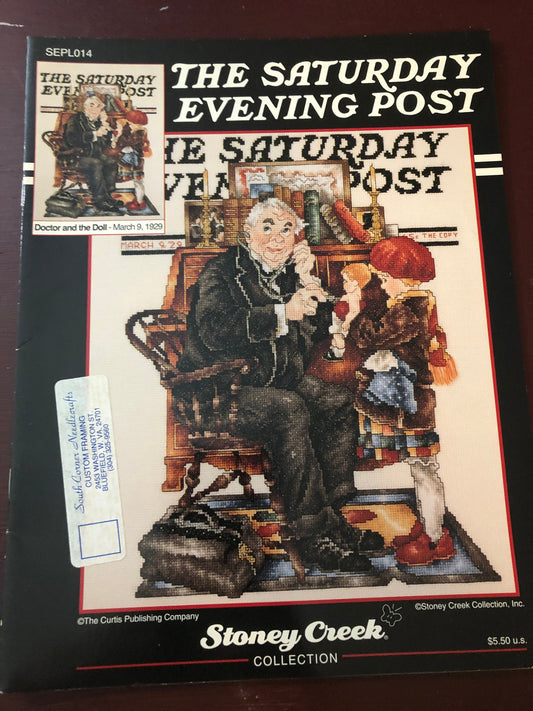 Stoney Creek Collection, The Saturday Evening Post, Doctor and the Doll, Vintage 1993, Counted Cross Stitch Pattern