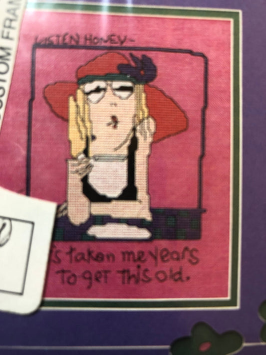 Listen Honey, Life's a Stitch!, Years To Get This Old, Twisted Threads, Vintage 1996, Counted, Cross Stitch Pattern