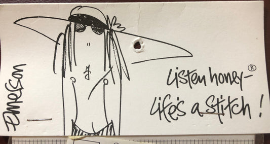 Listen Honey, Life's a Stitch!, The Man Doesn't Listen, Twisted Threads, Vintage 1996, Counted, Cross Stitch Pattern