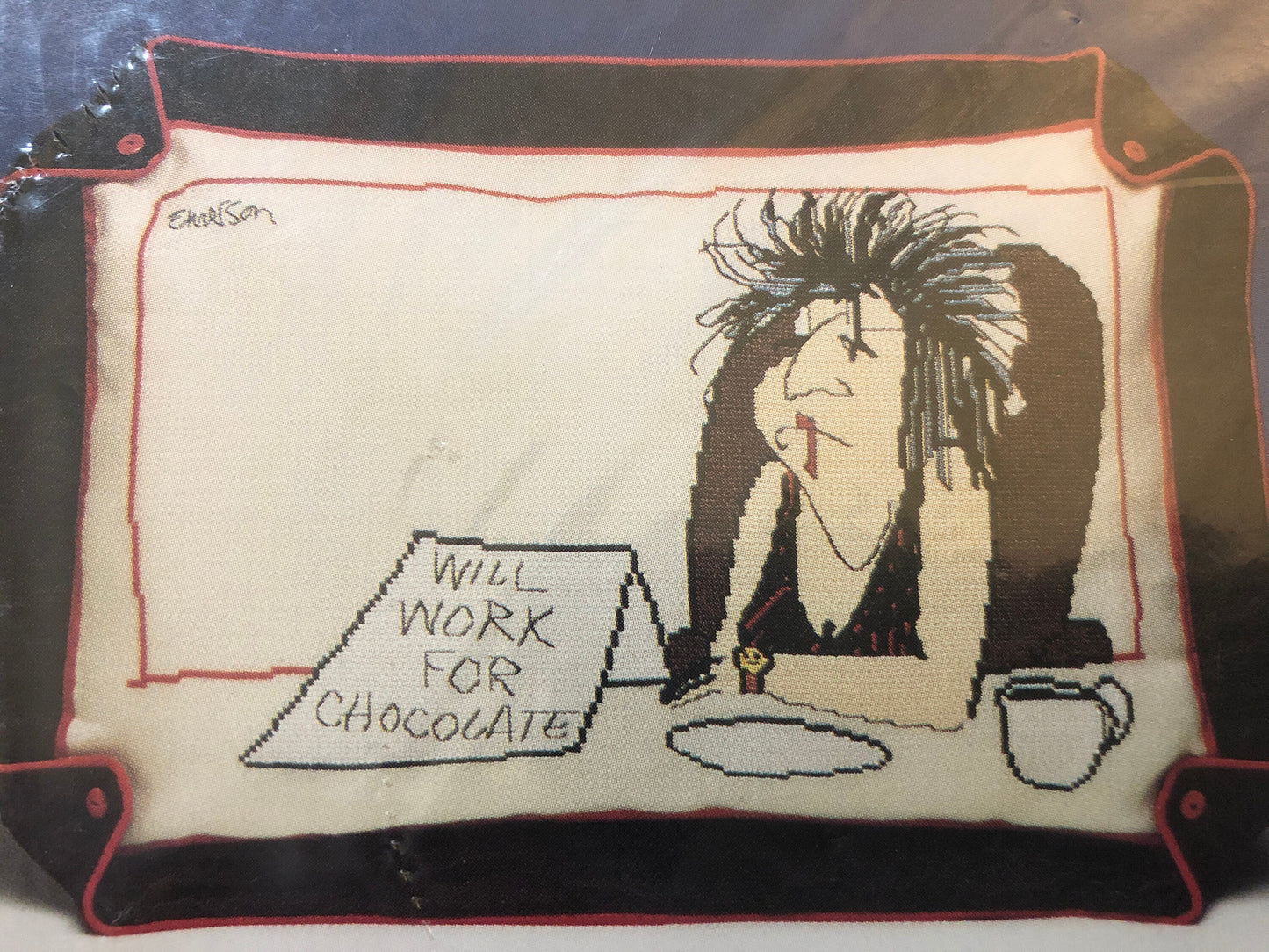 Listen Honey, Life's a Stitch!, Will Work for Chocolate, Twisted Threads, Vintage 1994, Counted, Cross Stitch Pattern