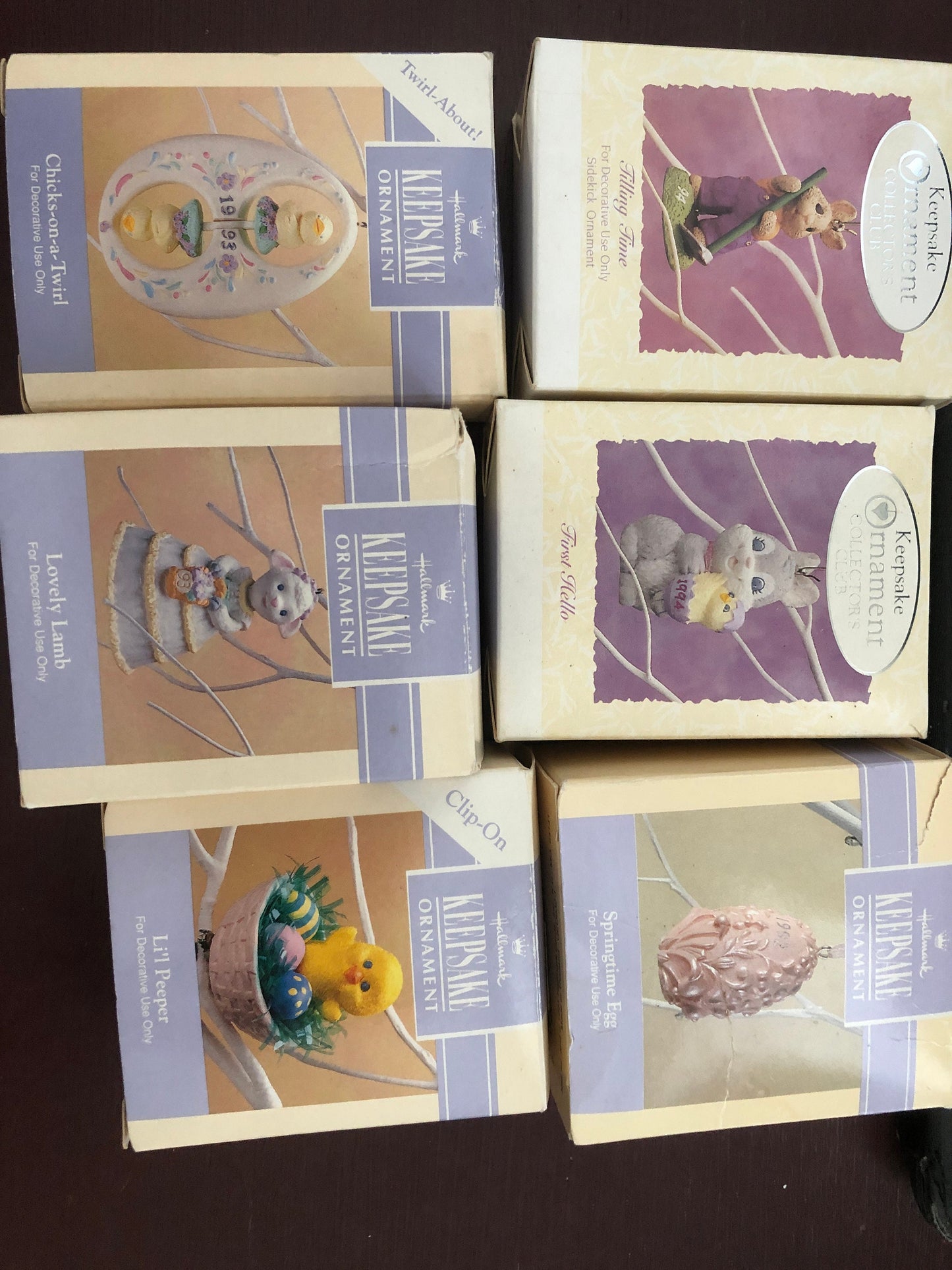 Hallmark, Collection of 6, Keepsake Vintage Collectible Easter Ornaments Includes...*