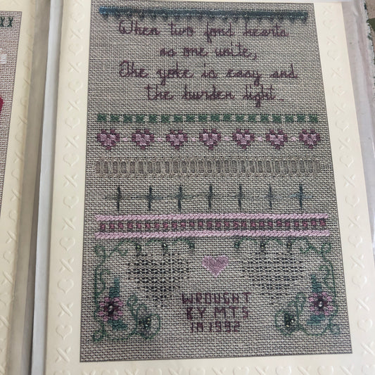 Sampler Keepsakes by Gloria & Pat Set of 2 Cards with Cross Stitch Patterns*