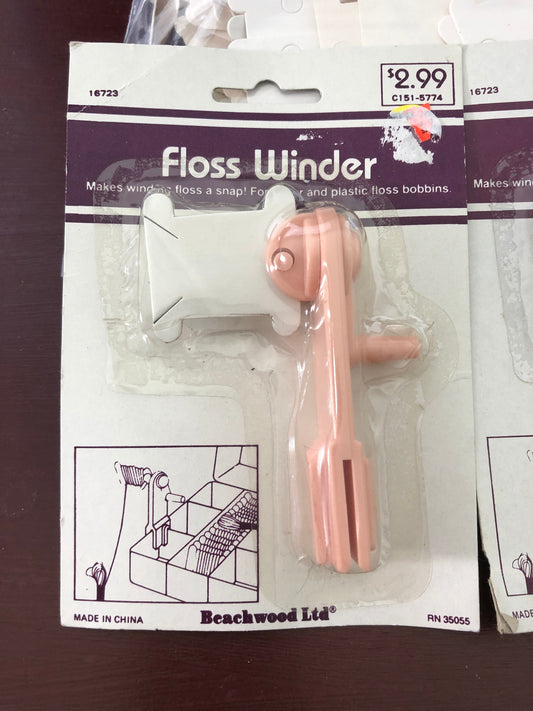 Large Bag of Floss Bobbins with 2 Bobbin Floss Winders by Beachwood