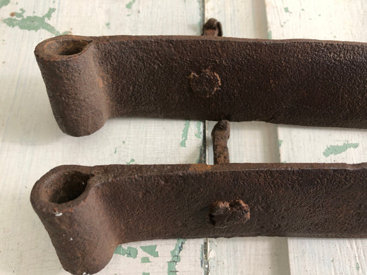 Antique Strap Hinges, Set of 2, 18 inch, Includes the set of Antique Nails Shown, Rustic Decor, These are the real thing not reproductions!