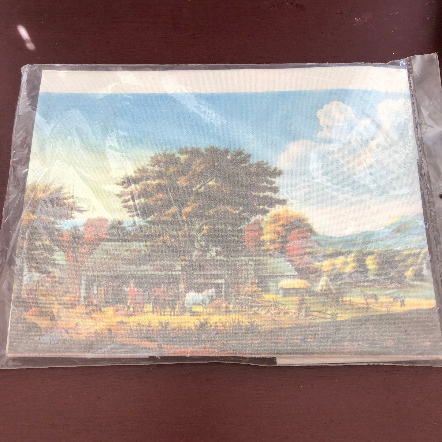 Autumn In New England, Cider Making, Currier & Ives, Needlework, Vintage 1975*