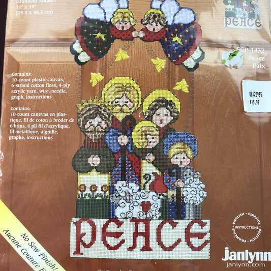 Peace, Sugarplum Greeters, Janlynn, 2002, Plastic Canvas Kit