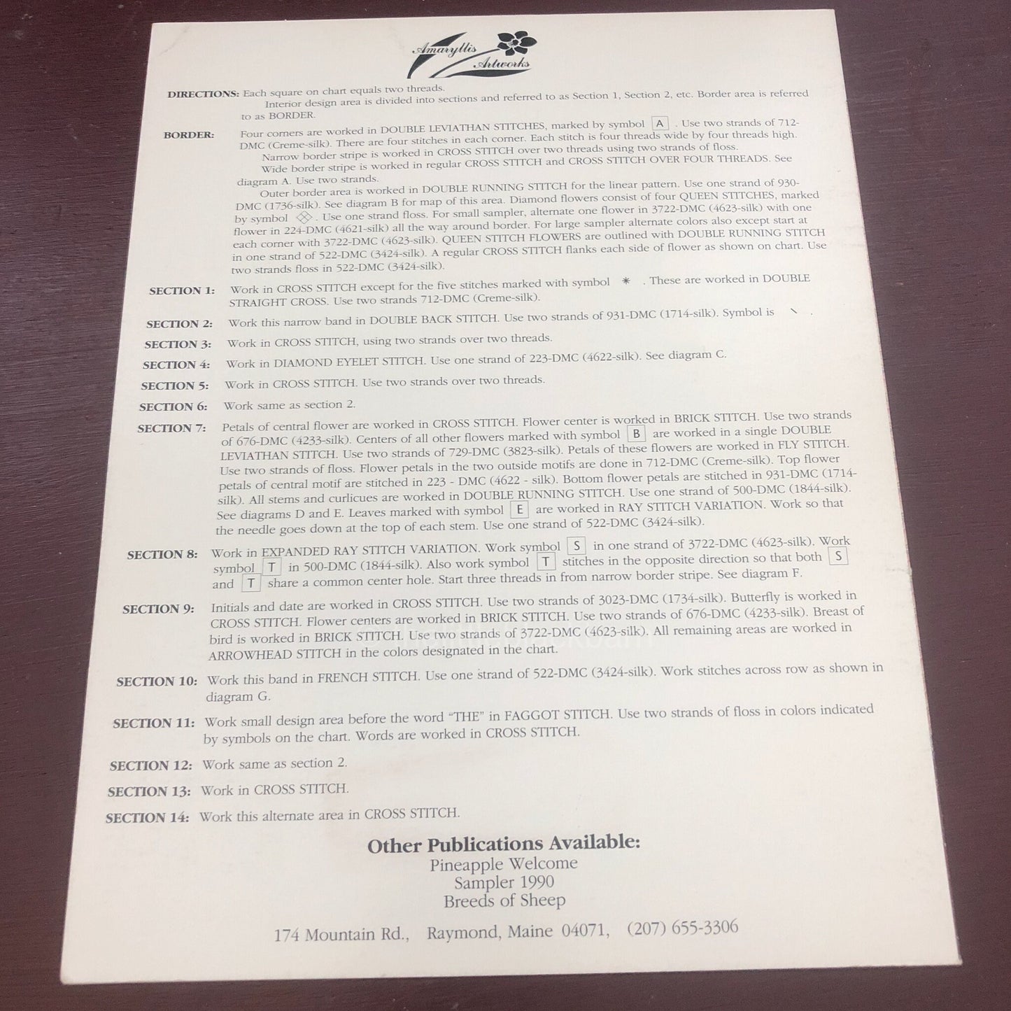 Early Bird Sampler, Amaryllis Artworks, Vintage, Counted Cross Stitch Design