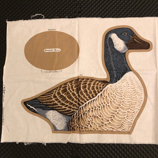 Canadian Goose, Ready to Assemble, Vintage Fabric Panel