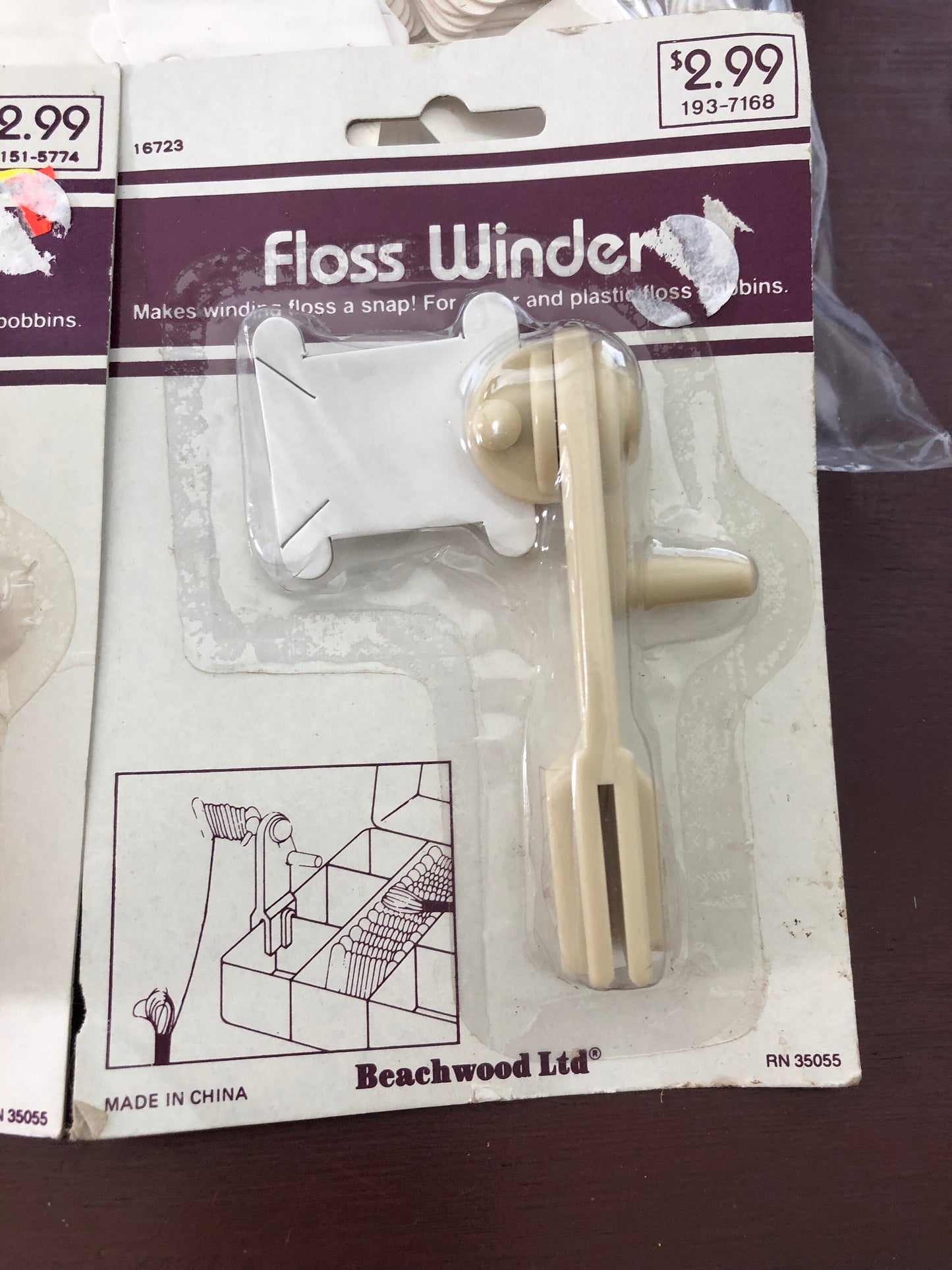 Large Bag of Floss Bobbins with 2 Bobbin Floss Winders by Beachwood
