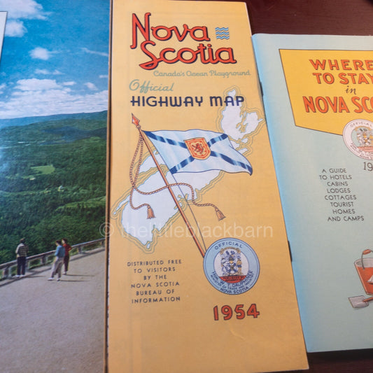 Nova Scotia Travel Information , Vintage 1954, from the Nova Scotia Bureau of Information