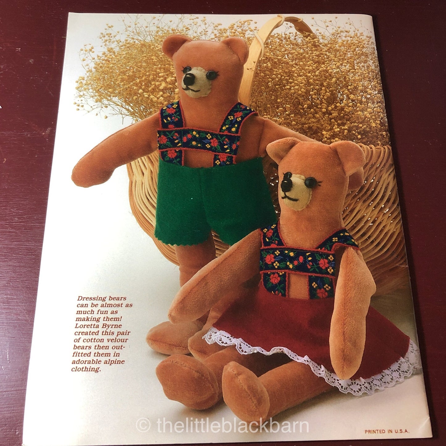 The Teddy Bear Book, Country Handcrafts, Vintage 1985, Bear Patterns Soft Cover Book