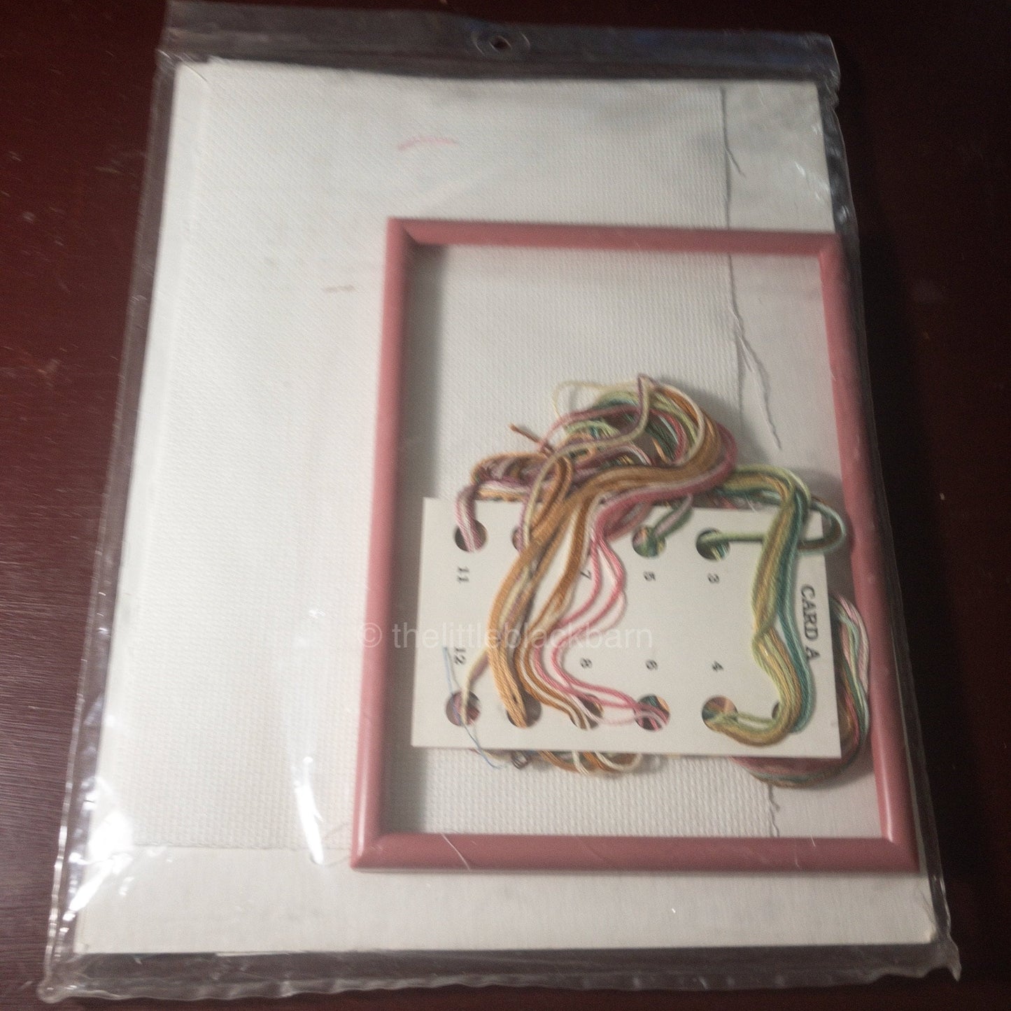 Bear with basket full of Apples, Janlyn, Vintage Counted Cross Stitch Kit, Frame Included