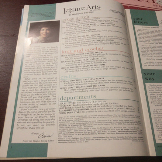 Leisure Arts, The Magazine, Year 1987, 5 issues, Cross Stitch Designs Plus*