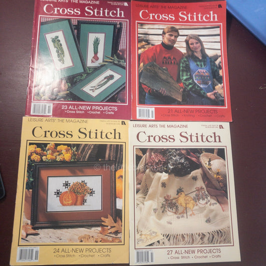 Leisure Arts, The Magazine, Year 1994-96, 9 issues, Cross Stitch Designs Plus*