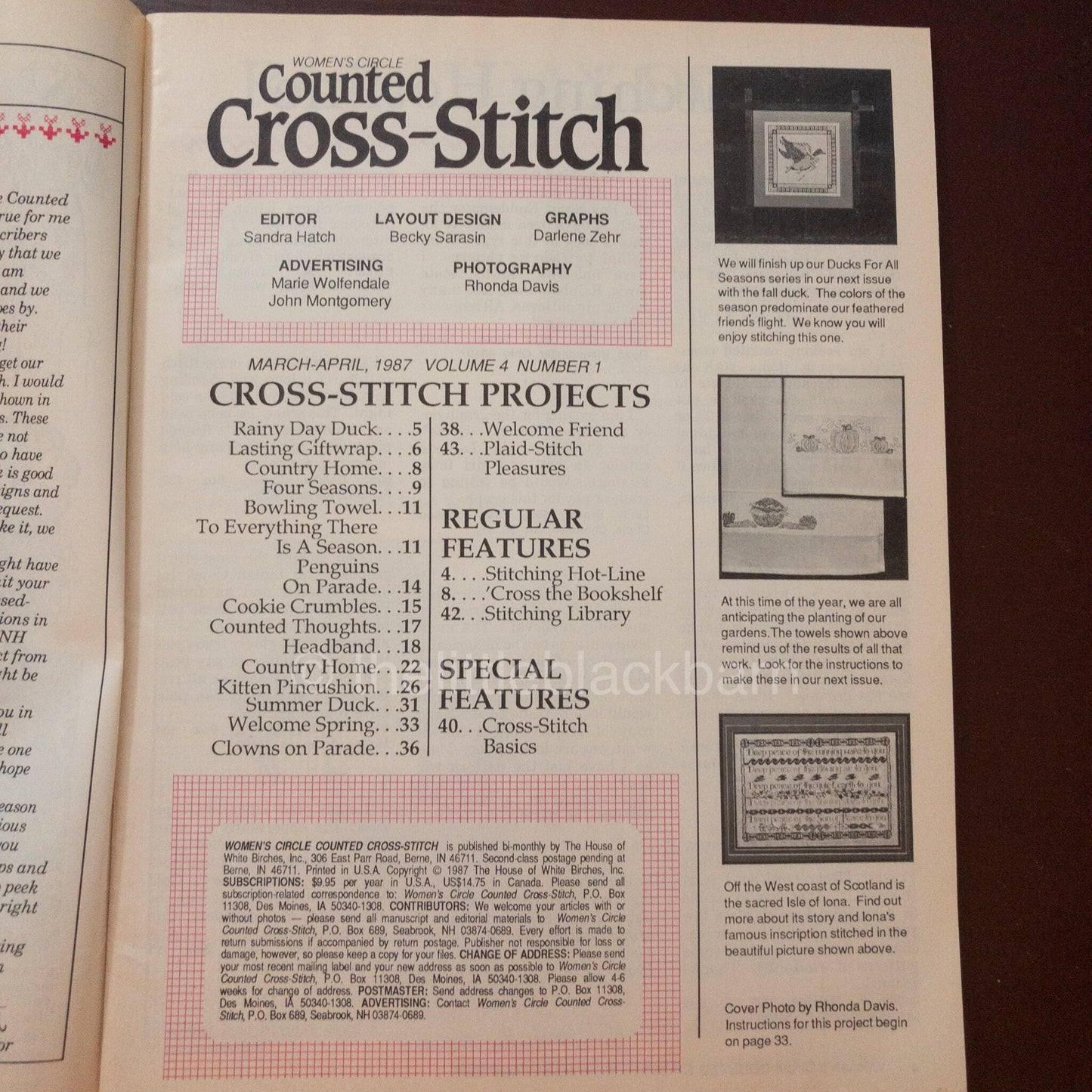 Women's Circle Counted Cross Stitch & Candlewicking 1984-87*