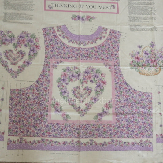 Thinking of You, Floral Apron, Fabric Panel