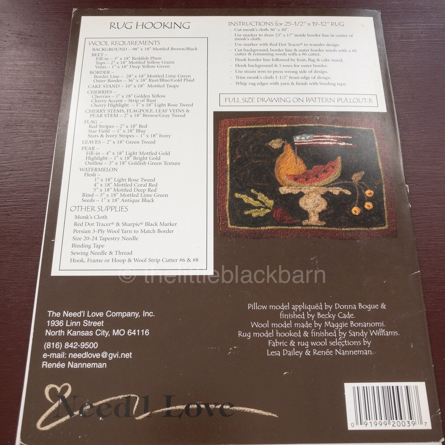 Fruit Stand, Fabric Applique', Wool Applique', Rug Hooking* *Simply Need'l Love, Pattern Book