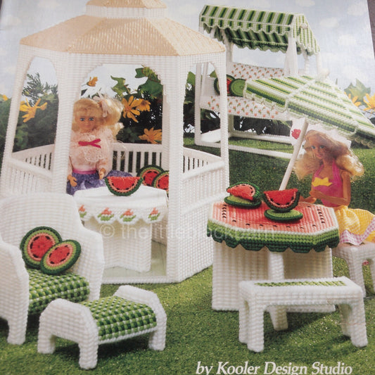 American School Of Needlework, Fashion Doll Summer Garden, Vintage 1993 Plastic Canvas Pattern Book